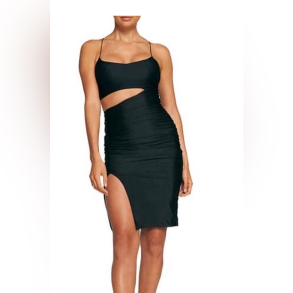 Black Tiger Mist Cut Out Dress